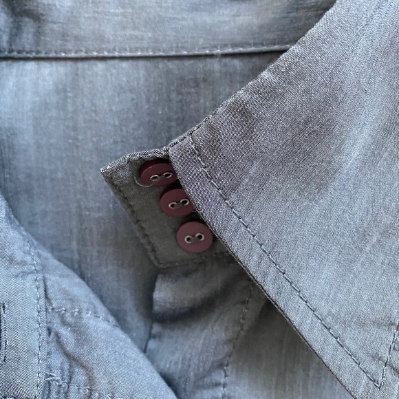 Sandwich Cotton shirt- Charcoal - Picture 5 of 5